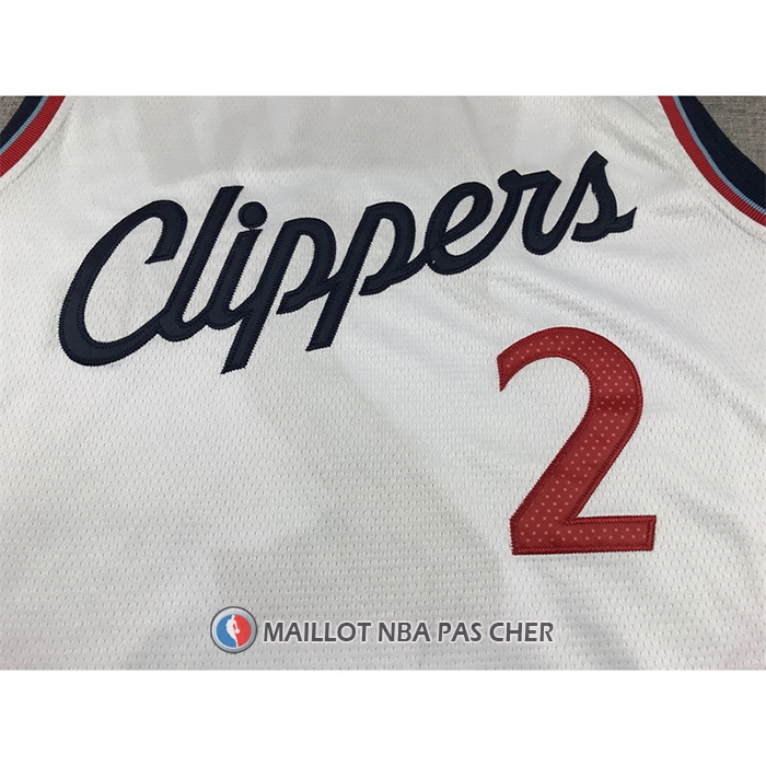 Maillot Los Angeles Clippers Kawhi Leonard NO 2 Association 2024-25 Blanc